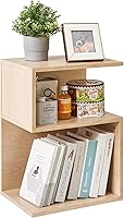 Vista 9 de IBUYKE S-Shaped Nightstand, 3-Tier Wood Nightstand with Open Storage, Minimalist End Table for Small Spaces, Easy Assembly, Bedside Table for