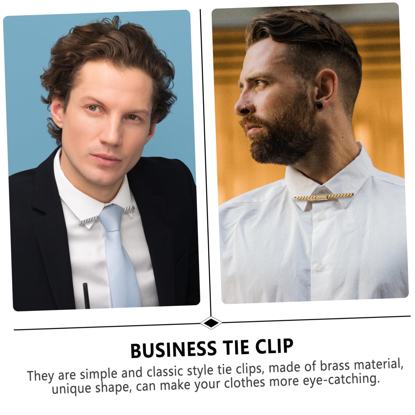 Holibanna Presilla Para Cárdigan Fular ín Clips De Barra De Corbata Broche De Corbata Para Hombre Broche De Corbata De Los Hombres Clip De Corbata Cobre Black