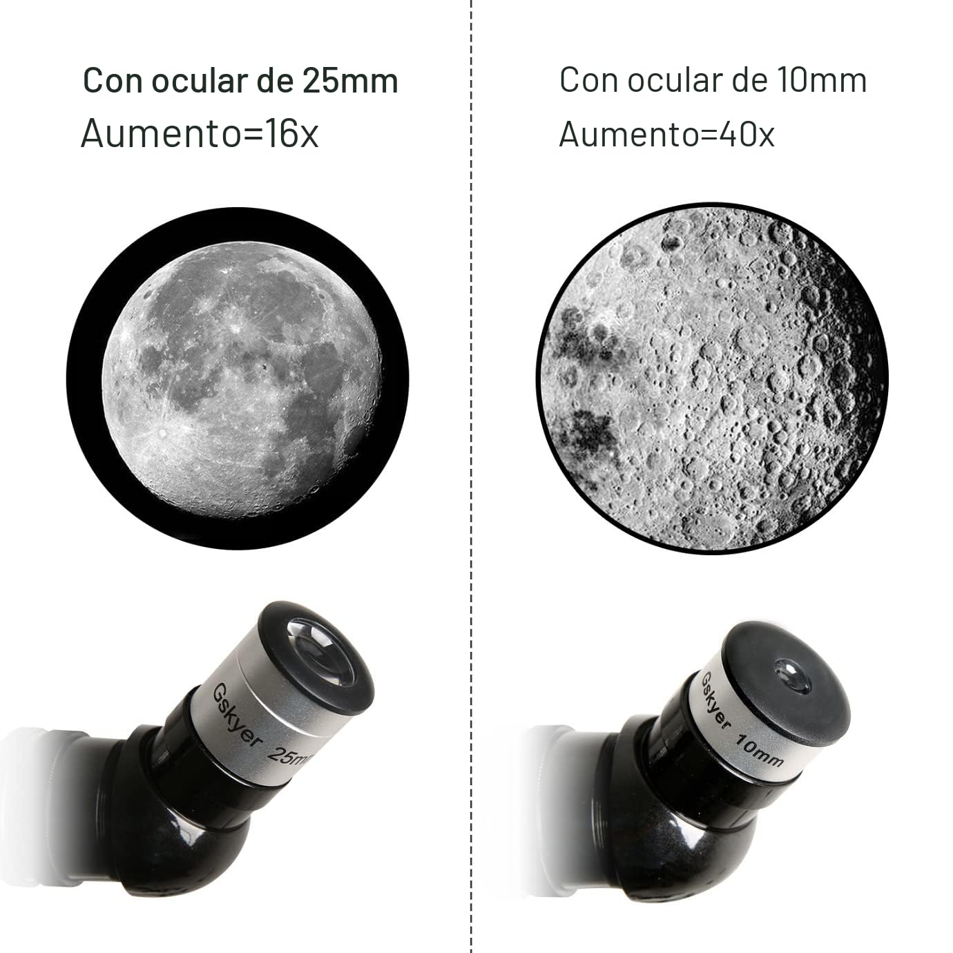 Gskyer D-70400 D-70400 - Telescopio de Viaje para niños y Principiantes, Apertura 400 AZ-Mount