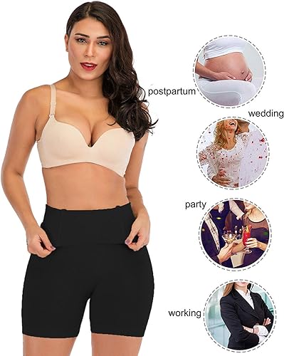 Miniatura 10 de Pantalones cortos moldeadores con control de abdomen para mujer de cintura alta moldeadores de muslo pantalones cortos para levantar glúteos