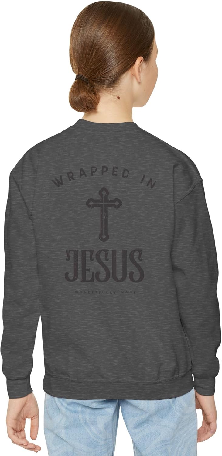 Boys Youth Crewneck Sweatshirt — He Still Does Miracles Christian Graphic Pullover.