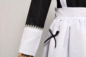 Anime Maid Costume Long style Dress Valentine's Day Lolita Maid Cosplay Long Lace Apron For Women
