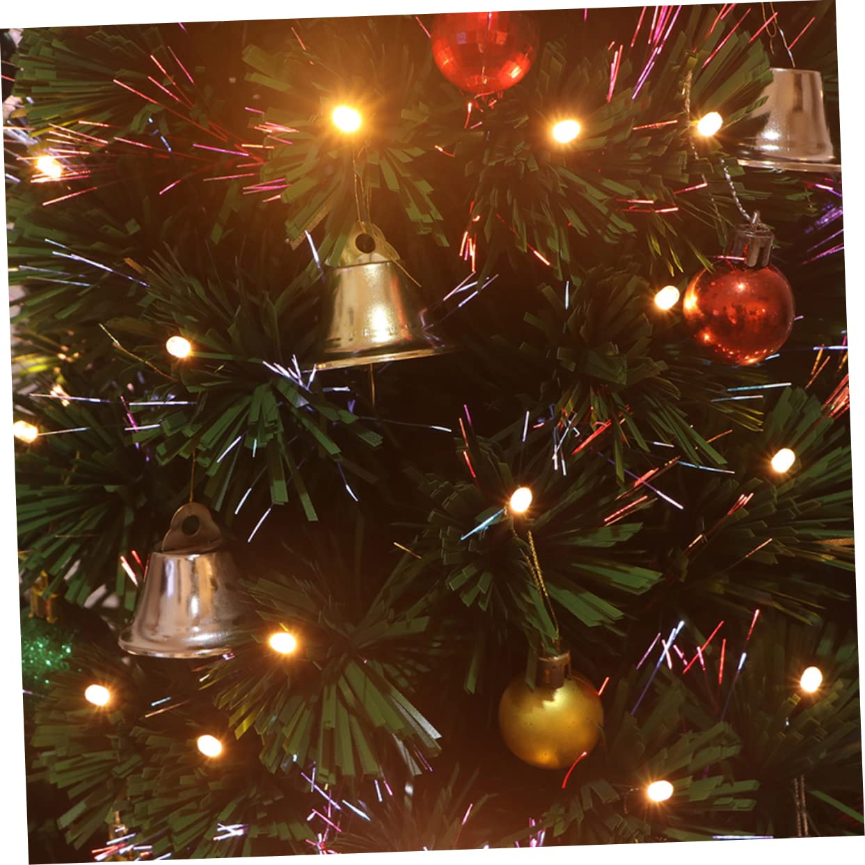 120pezzi Campana di Natale Mini Ciondolo Campana Ornamento DIY Ciondolo per Albero di Natale Dorato