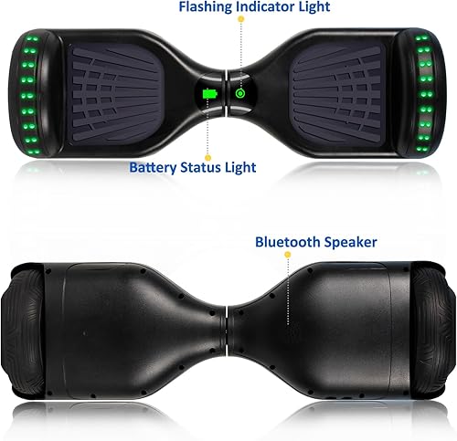 Miniatura 10 de FLYING-ANT Hoverboard, aeropatinetas autoequilibrantes de 6.5 pulgadas con Bluetooth y luces LED intermitentes, hover board para niños y adolescentes