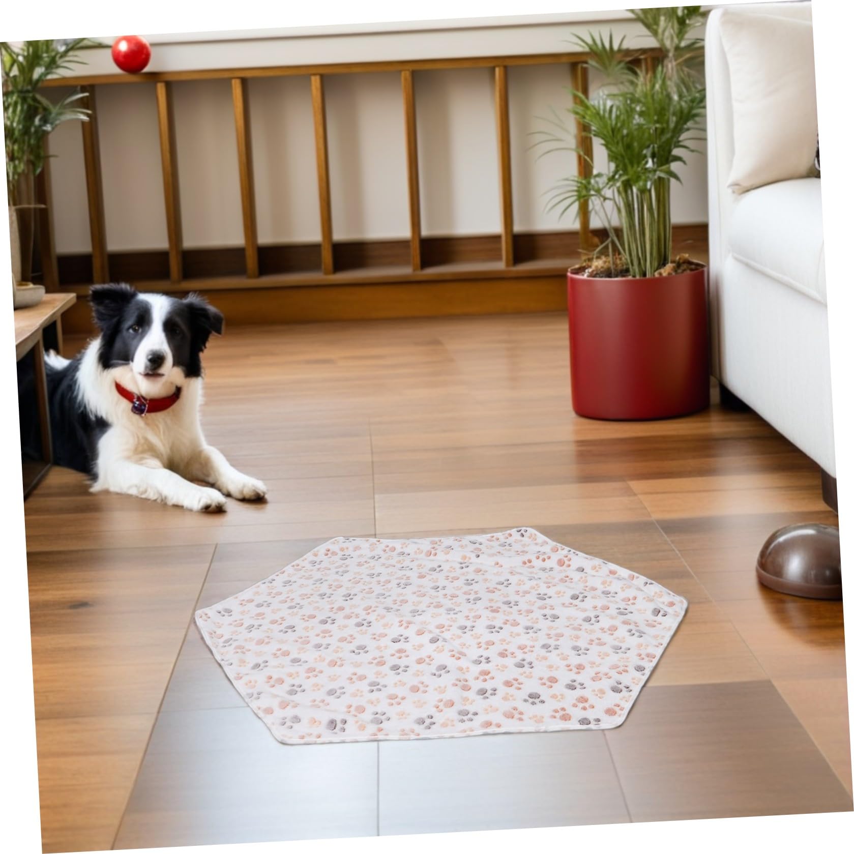 Tappetino Assorbente Lavabile Esagonale per Addestramento Cani e Cuccioli, Tappetino Riutilizzabile Antiscivolo in Pile di Corallo per Animali Domestici, Adatto per Recinti