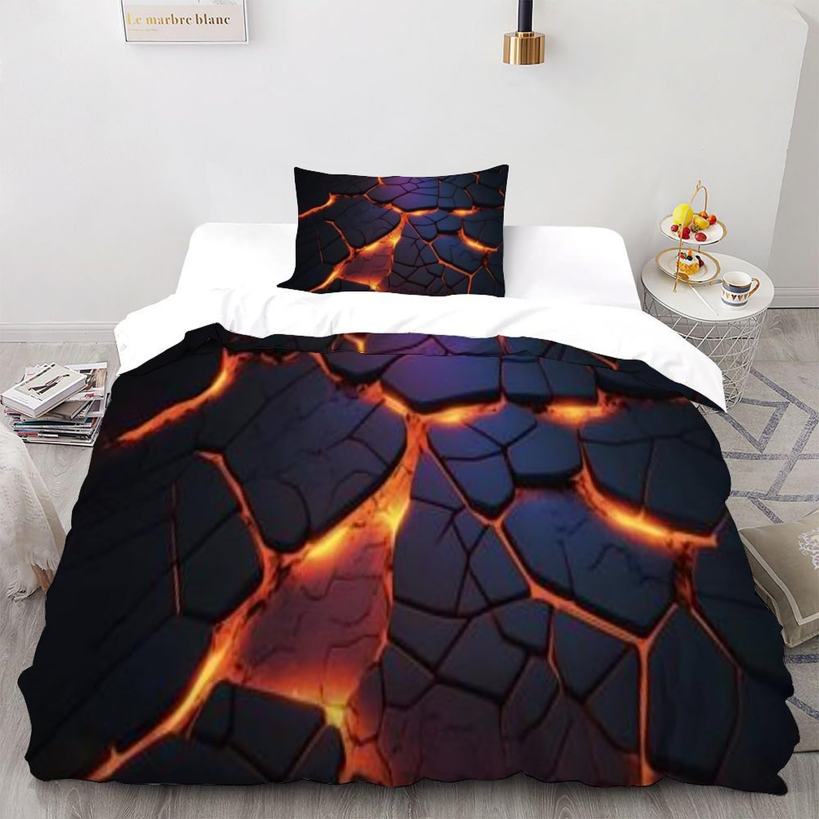 Housse de couette space theme lit enfant fini la couette qui glisse 135x200cm