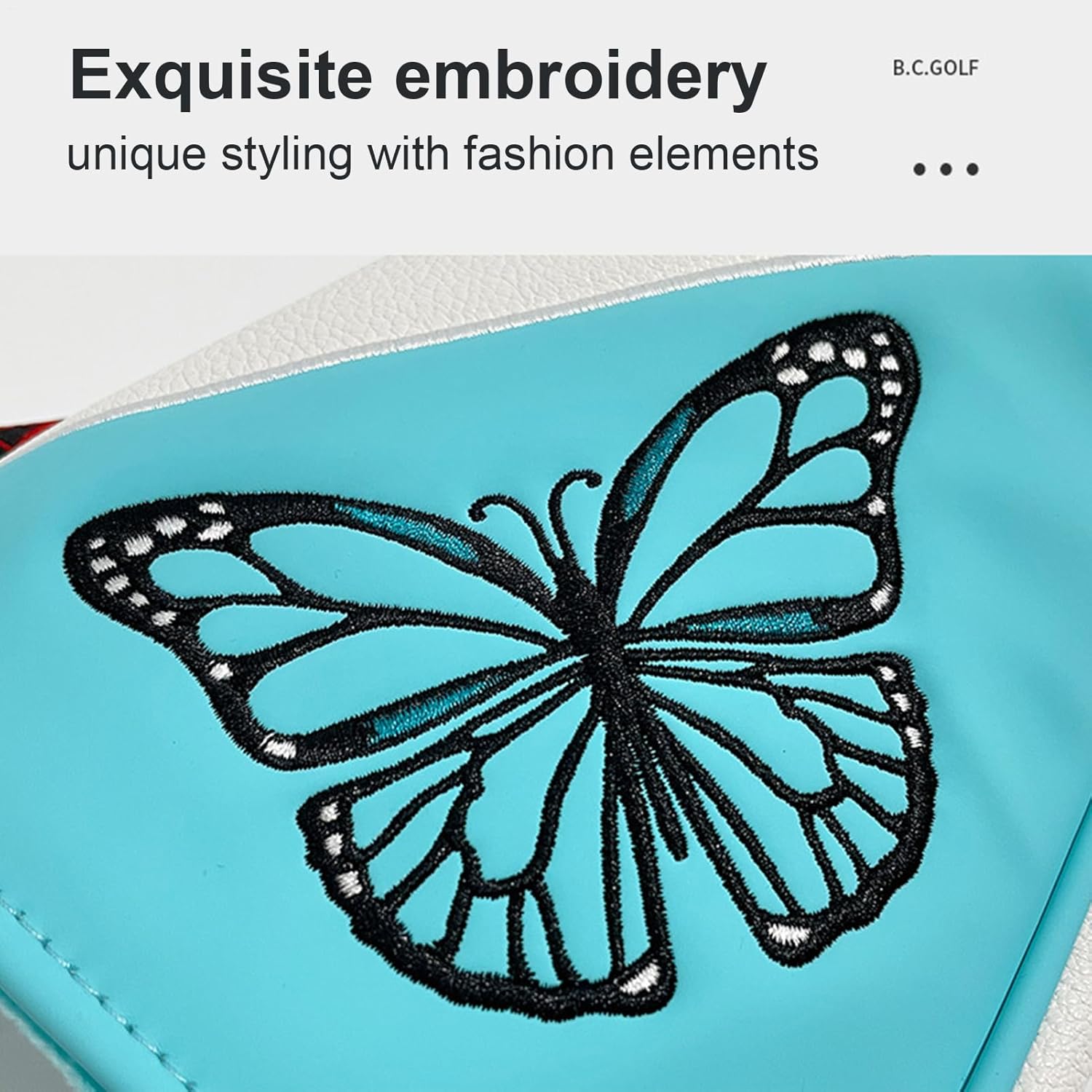 Golf Club Covers - Butterfly Pattern PU Leather - Fairway Wood Head Cover,for Men Boyfriend Father Grandfather Golf Lovers Outdoor Golfing