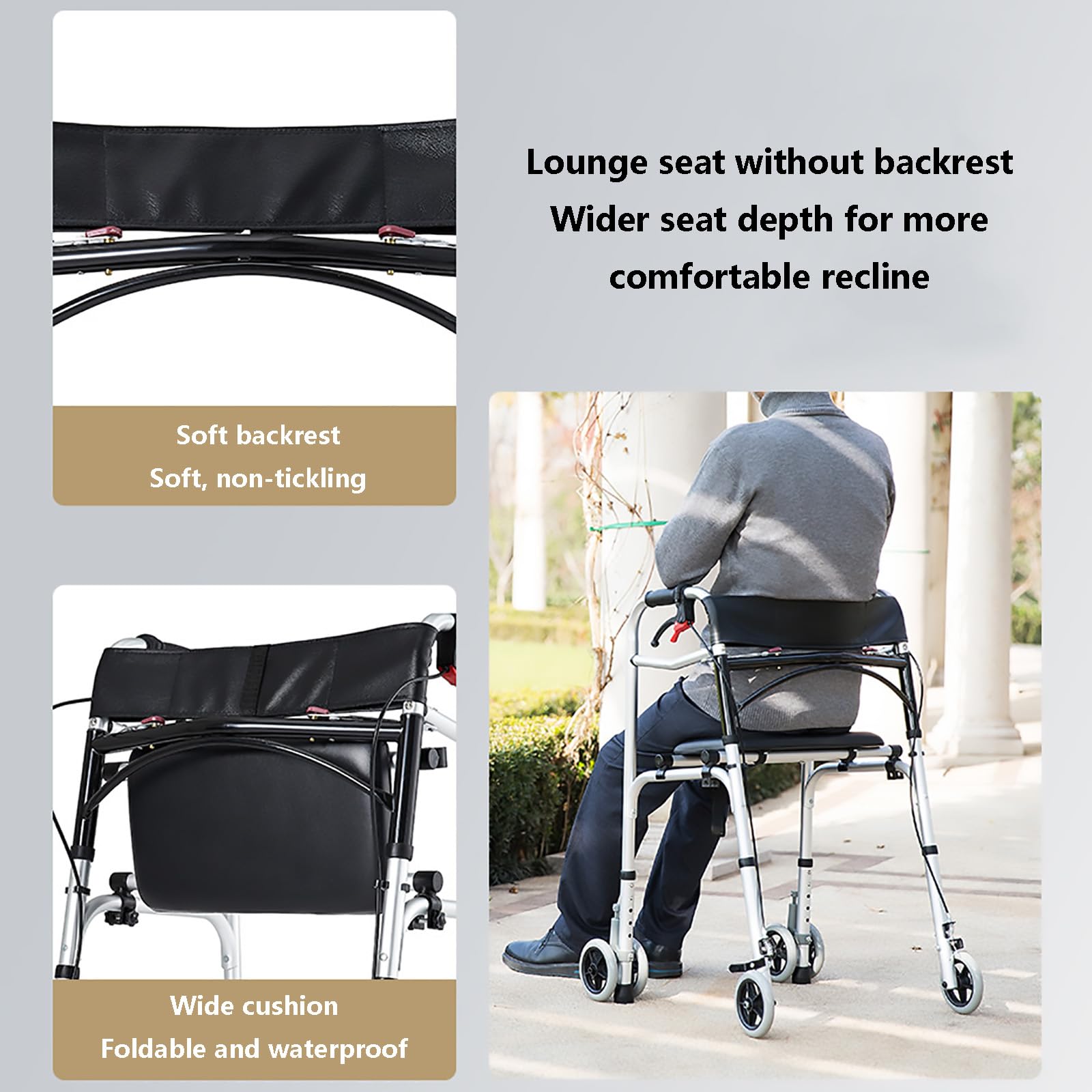 Andadores for personas mayores Andador plegable con asiento