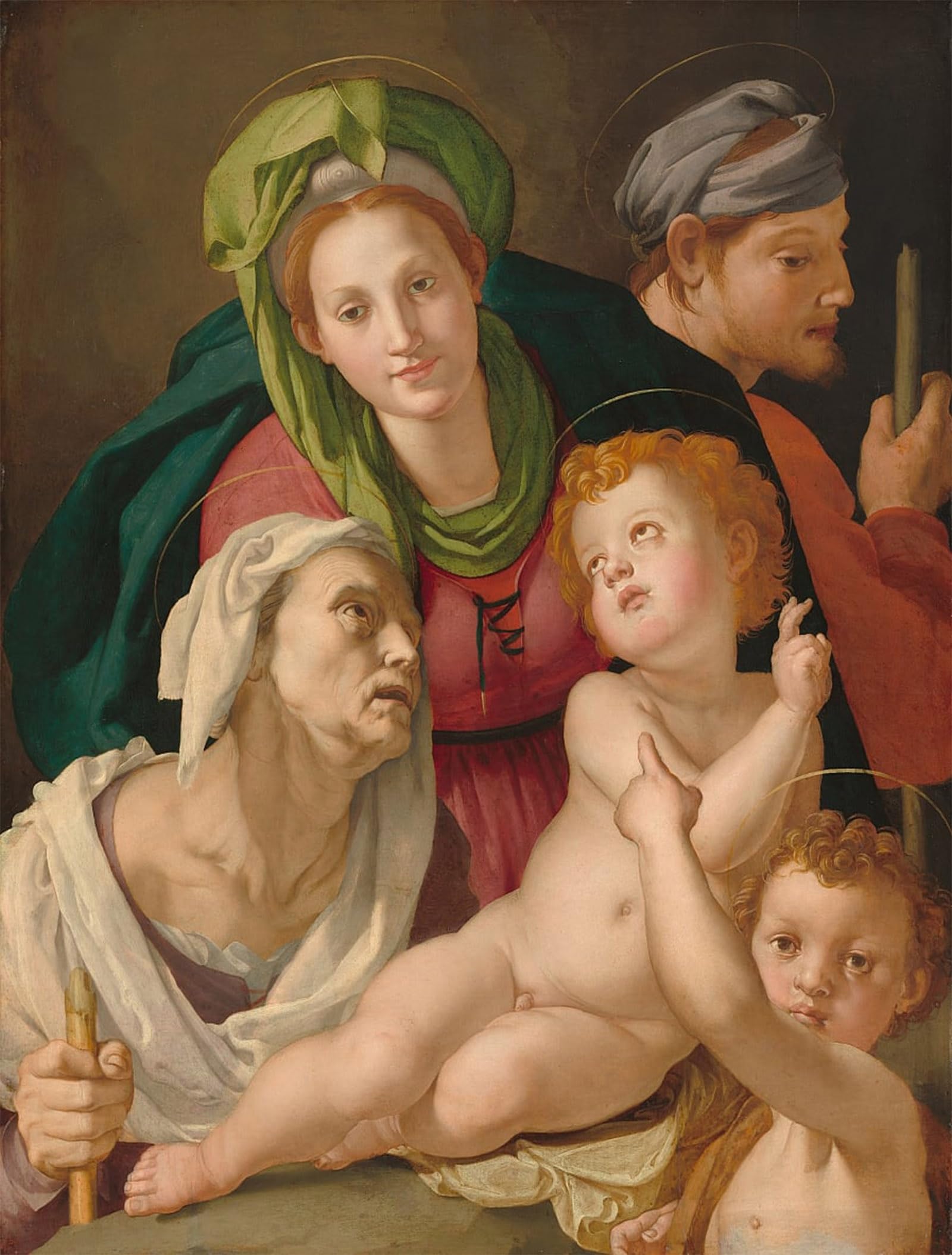 POSTERIIk Famous Modern Artwork Art Mural the Holy Family by Agnolo Bronzino Oil Paintings Pictures for Home Decor 60x90cm