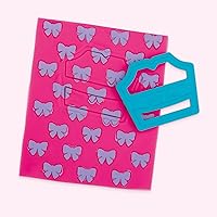 Vista 8 de Play-Doh Barbie - Juego de volantes y lazos, haz ropa de muñeca con compuesto de modelado y 9 accesorios de moda, artes y manualidades para niñas