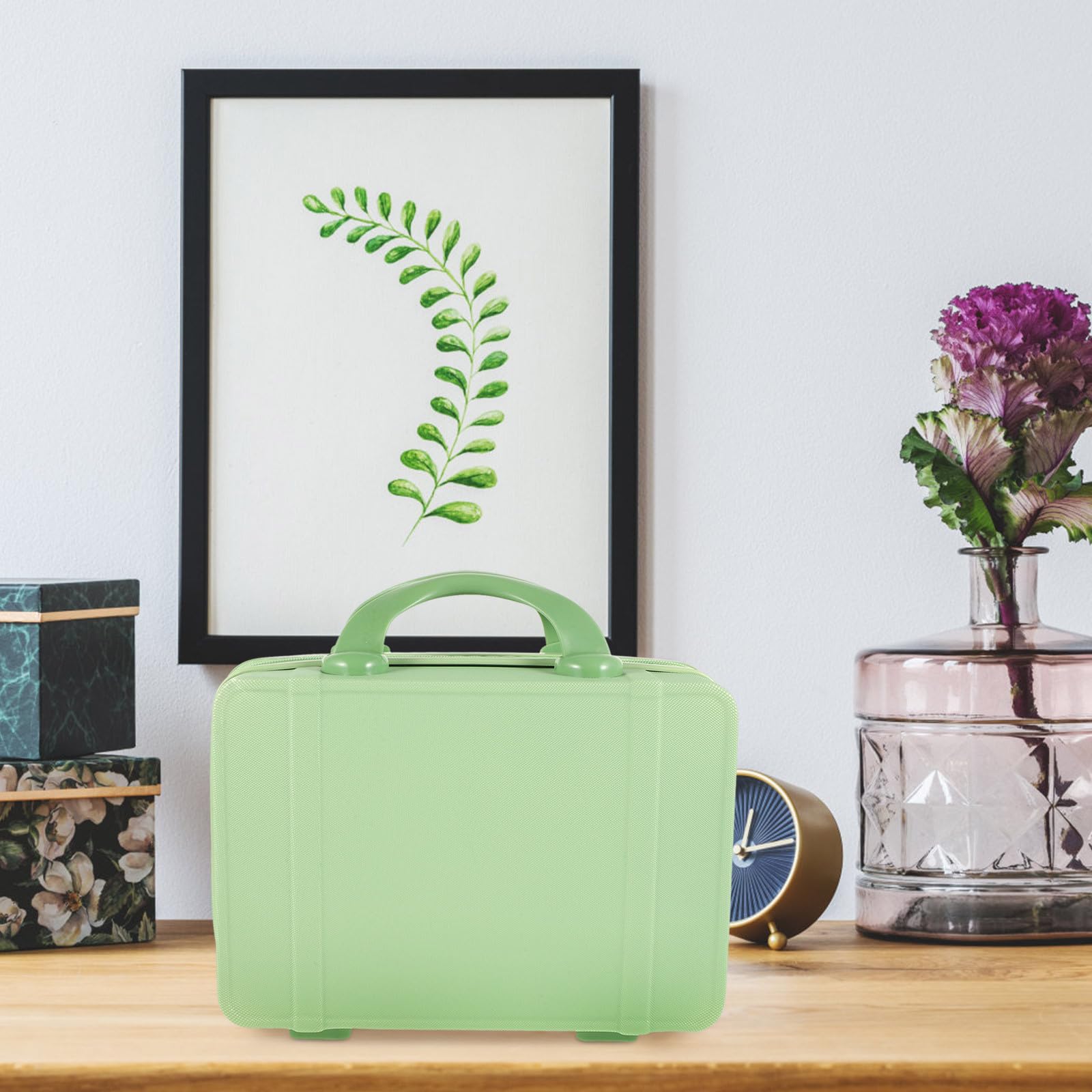 Kleiner Reisekosmetikkoffer 14 Zoll Kleiner Gepäck aus Leichtem Abs mit Praktischem Design und Modischem Stil für Damen Tragbar und Multifunktional für Kurze Reisen
