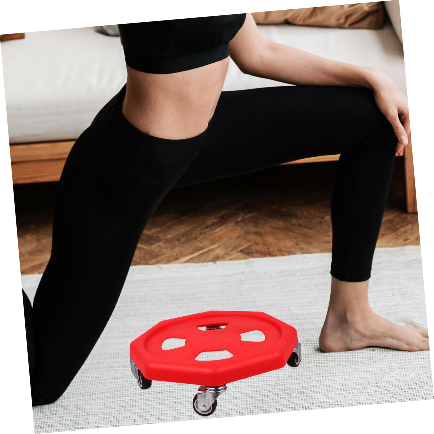 UKCOCO Discos Deslizantes de Entrenamiento Abdominal, Silenciosos y Portátiles, PP, con Rodillera y Cojín para Gimnasio en Casa