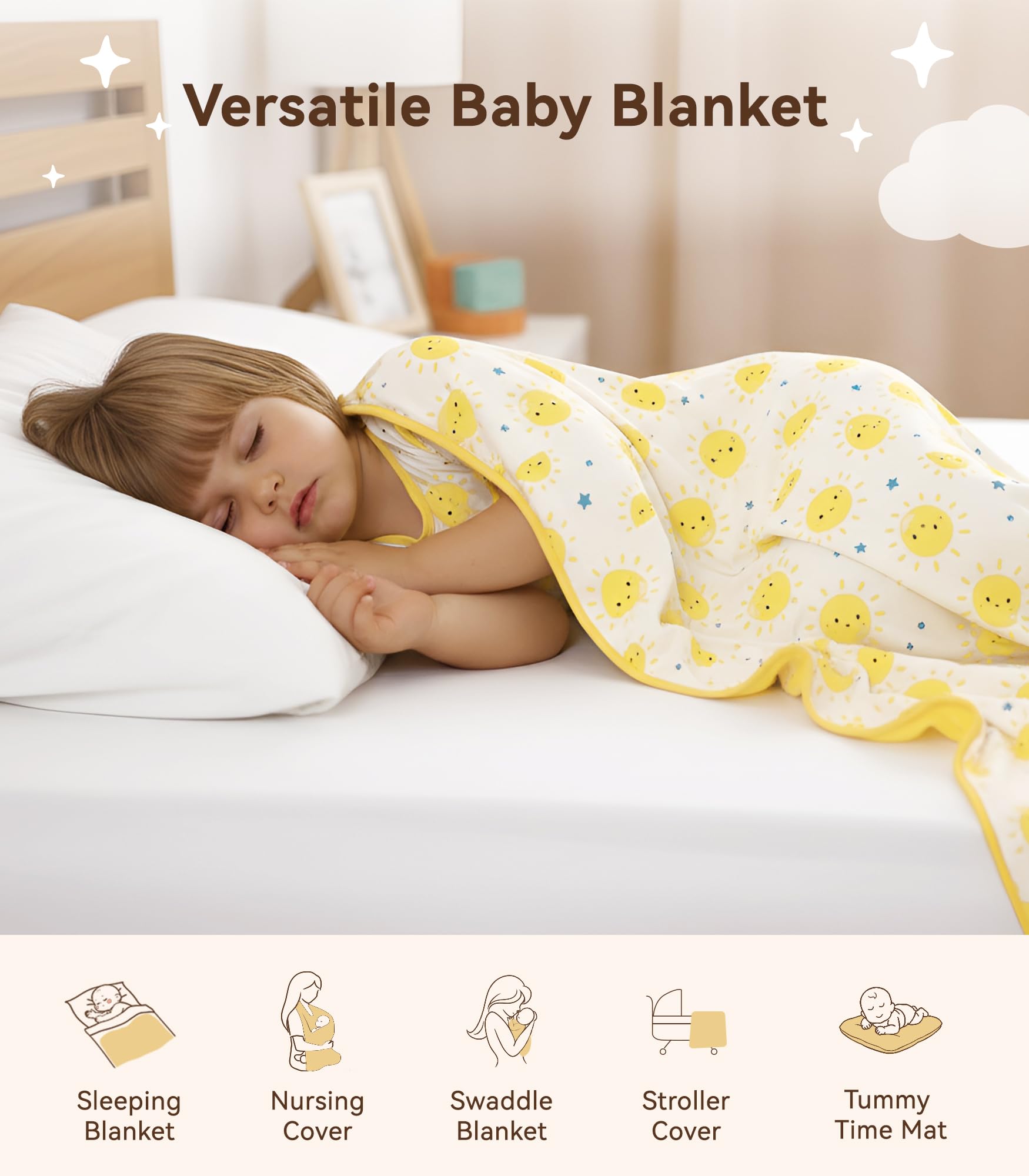 Manta de bebé de alta calidad, colcha elástica para niños, ropa de cama suave para cuna para recién nacidos y niños pequeños, manta de guardería para niños y niñas, viscosa hecha de bambú,