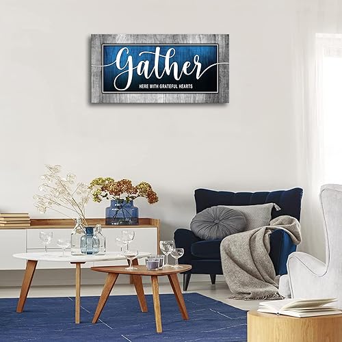 Miniatura 5 de Lienzo decorativo con cita inspiradora para sala de estar, letreros de reunión para decoración del hogar, decoración de pared de reunión en lienzo