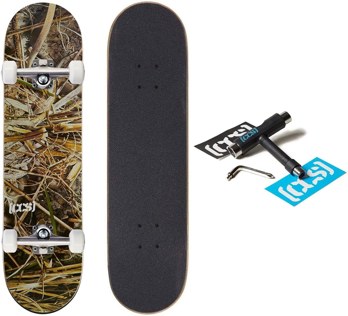 [CCS] Monopatín completo de camuflaje Realtree | Madera de arce | Grado Profesional | Totalmente ensamblado con herramienta de skate y pegatinas | Adultos, niños, adolescentes, jóvenes | Niños y niñas