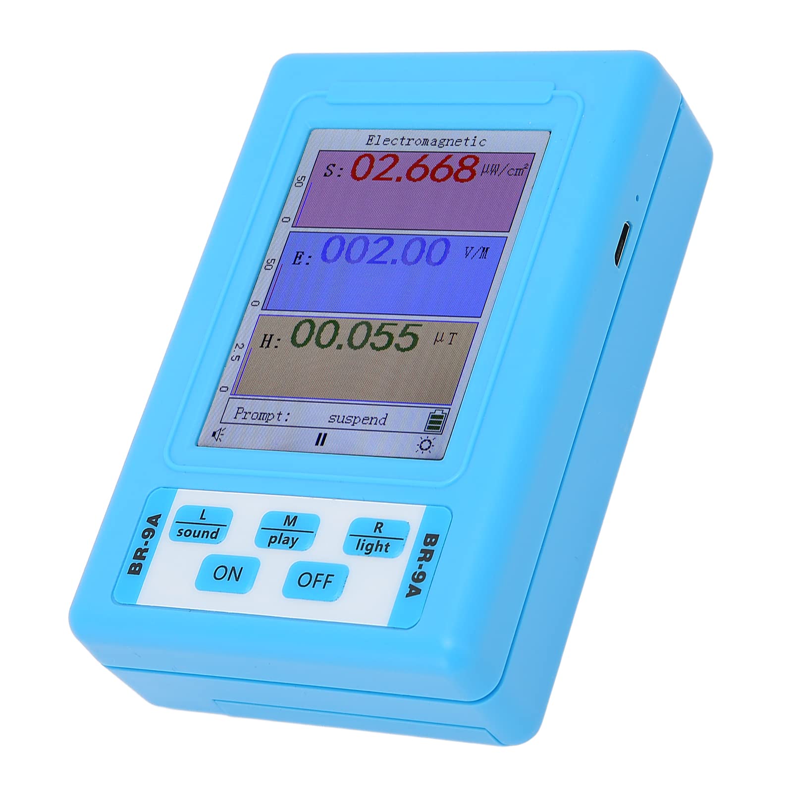 Detektor promieniowania elektromagnetycznego ABS Dwufunkcyjny tester pola magnetycznego EMF do codziennego użytku