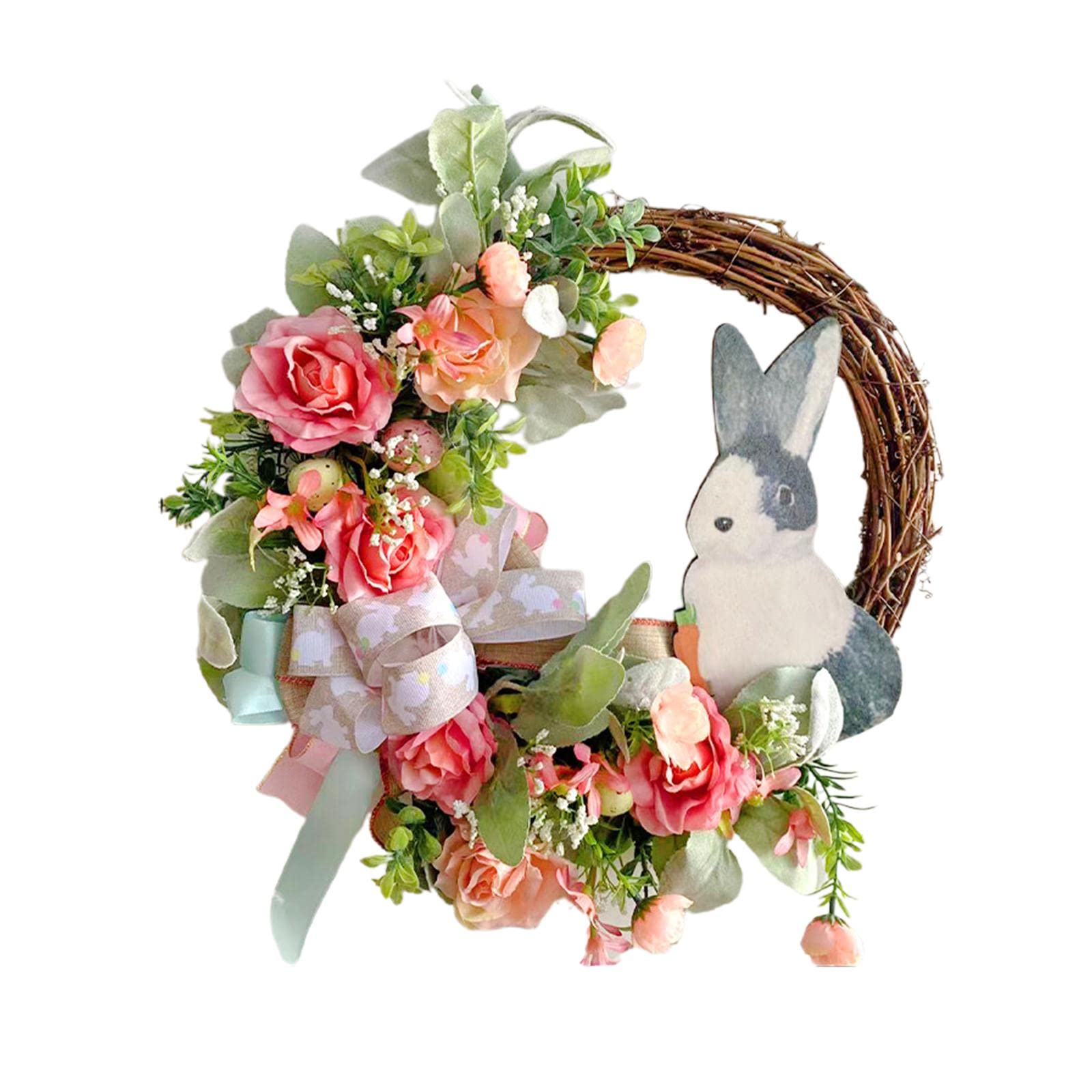 F Fityle Ghirlanda di Fiori Artificiali Pasquali, Ghirlanda di Fiori a Fiocco, Ghirlanda da Appendere
