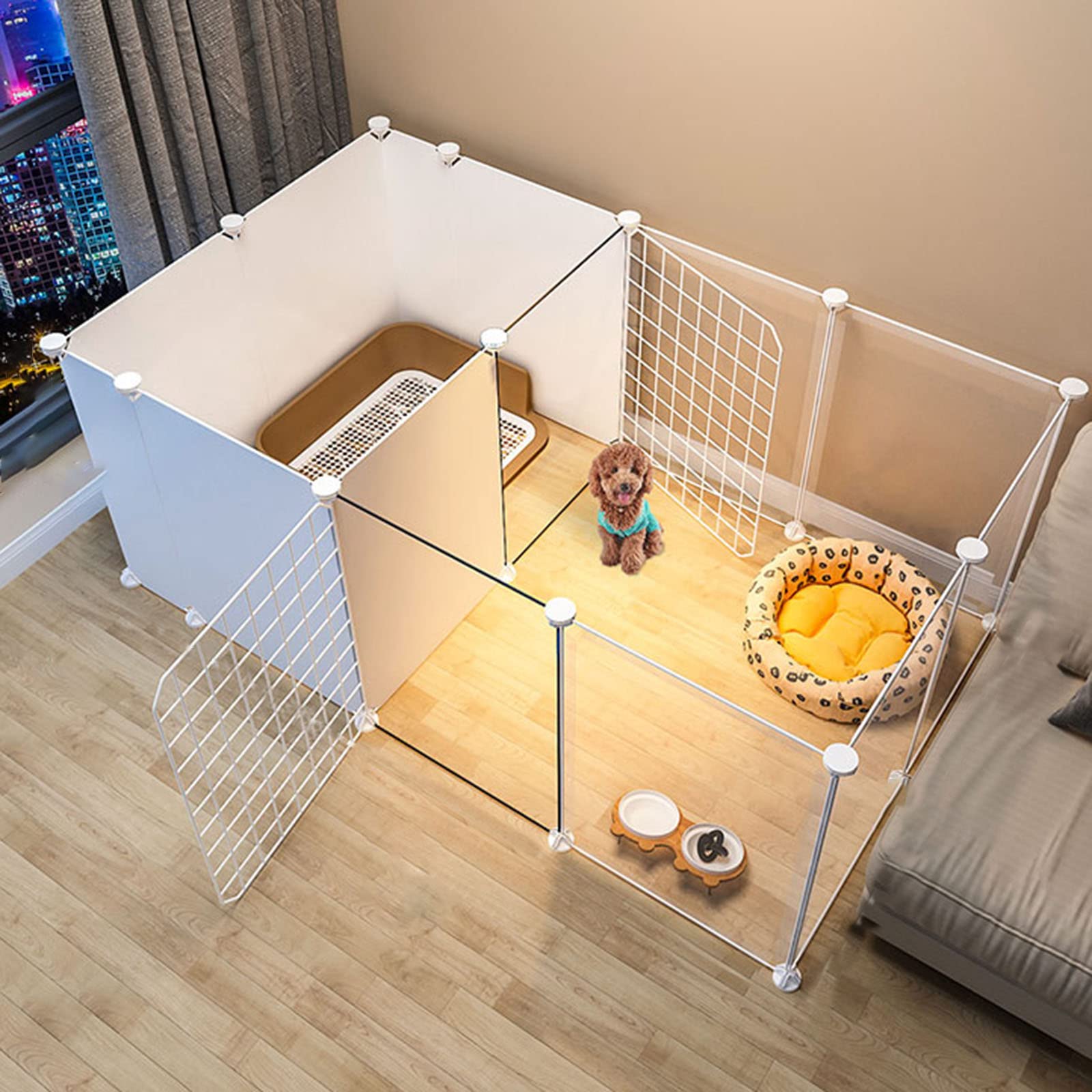 Cage pour chat avec porte parc modulable intérieur extérieur DIY