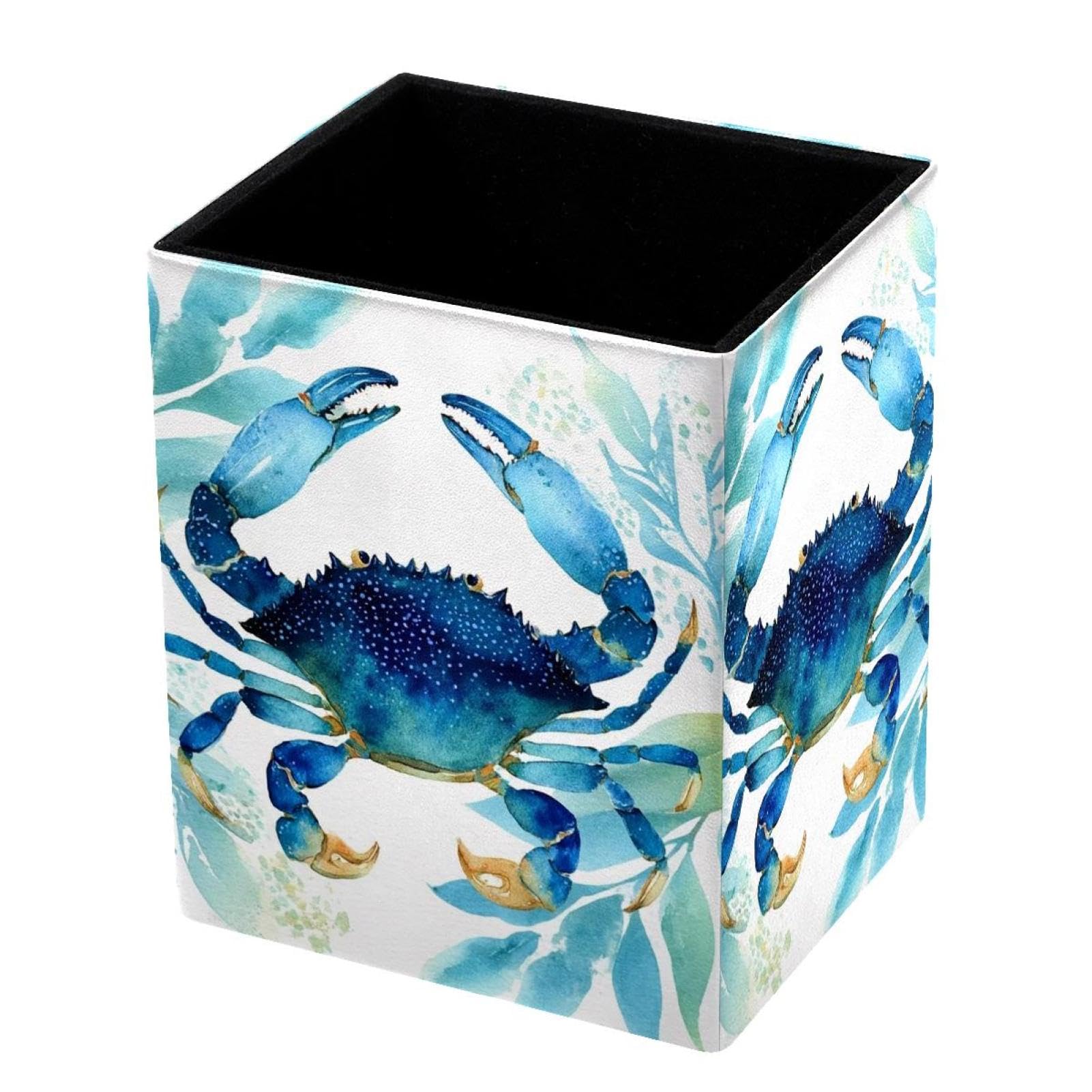 VAPOKF Pencil Holders for Desk, Crab Printed Pen Holders Pen Pot Makeup Brushes Storage Desktop Stationery Supplies Organiser for Home Office