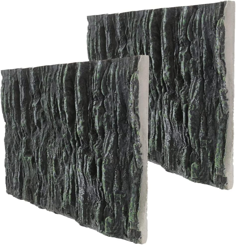 Happyyami 2pcs Fish Tank Background Board 55 Gallon Fish