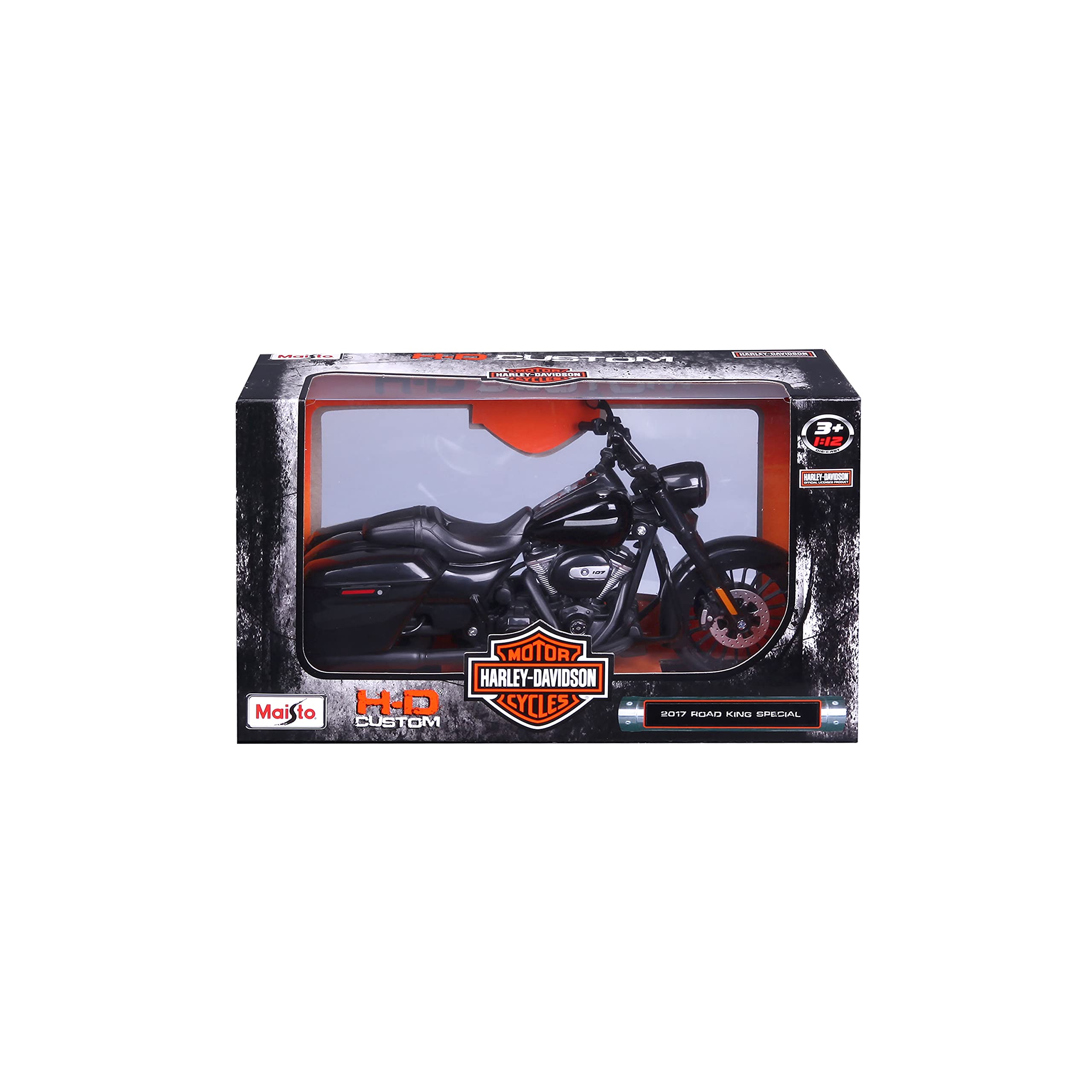 Maisto 2017 Harley Davidson King Road Special Black Motorcycle Model 112 product thumbnail 8