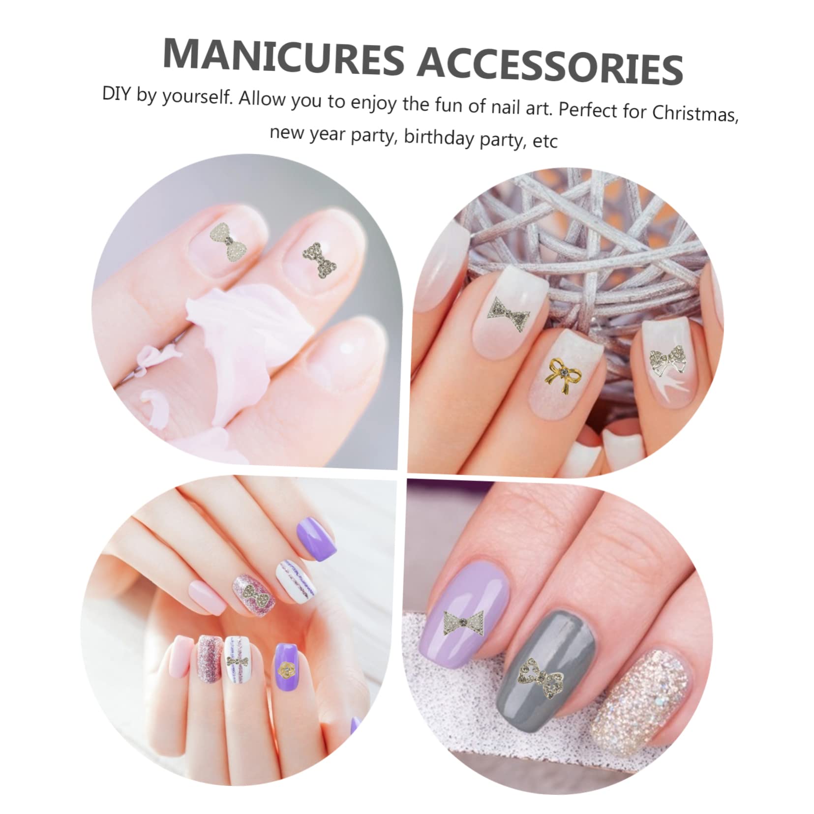 WOFASHPURET 3D Nail Art Decor 18pcs Large Red Nail Jewels Rhinestones Manicure Studs for Random Style