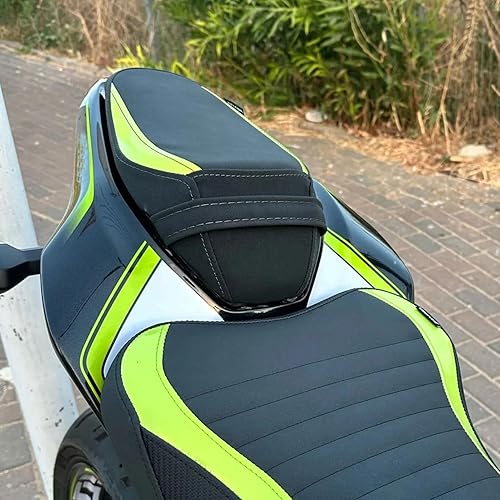 Midimttop Asiento delantero de cuero suave Touring Waterpfroof, cojín para asiento trasero del pasajero, asiento trasero para Ka-wa-sa-ki Z900 Z-900