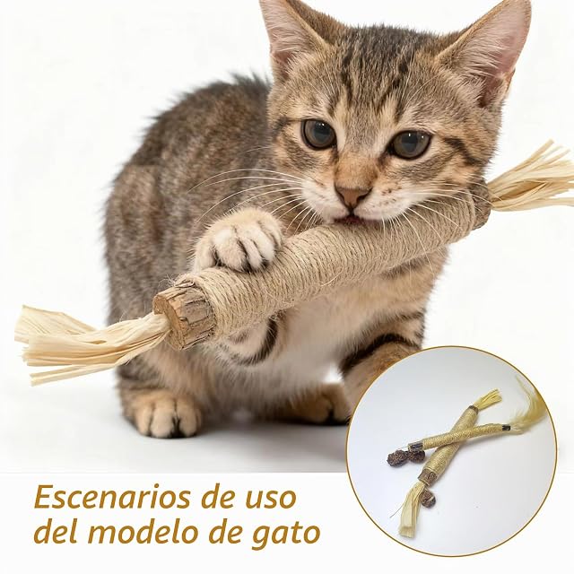 Foto 5 de 7 de LifgWas Hierba para Gatos, Bâtonnets de Matatabi para Masticación de Gatos 4 piezas