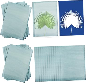 Lurrose 32Sheets Sun Activated Printing Paper Kit Cyanotype Paper for DIY Arts Crafts Natural Panel Easy Sun Exposure for Photograms Botanical Prints