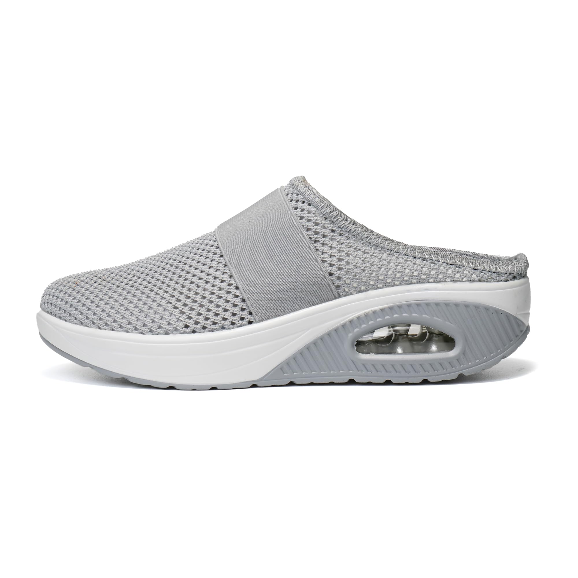 JOMIX Zuecos Mujer Malla con Colchón de Aire Chanclas Mujer Verano Basculantes Transpirables Talla 36-42 EU
