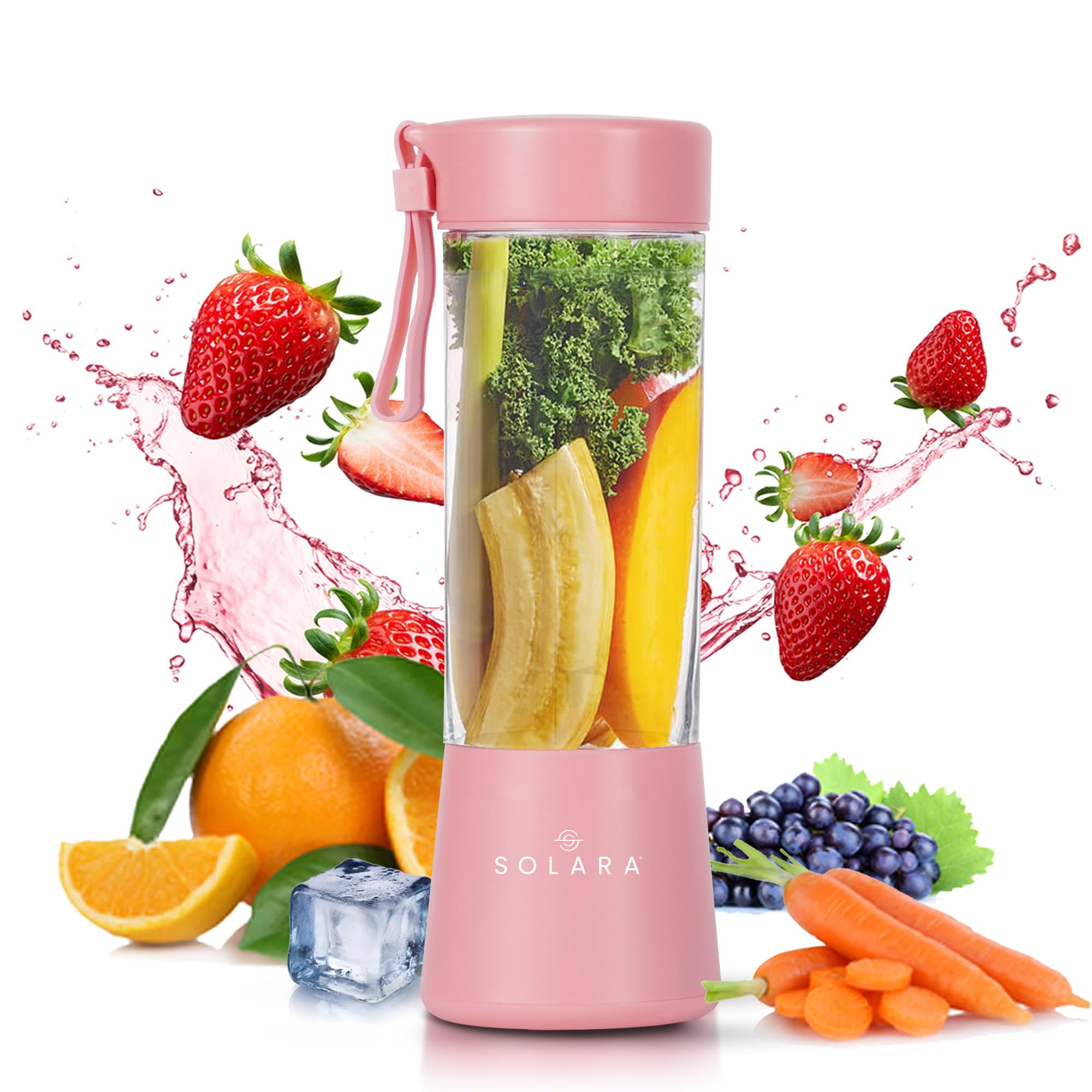 SOLARA Blendkwik Portable Blender for Juices, Shakes, Smoothies, Crushing Ice, USB Rechargeable Battery with 4000 mAh 180Watts Motor,450ml, Aqua (B0D1MZ3355) Amazon Price History, Amazon Price Tracker