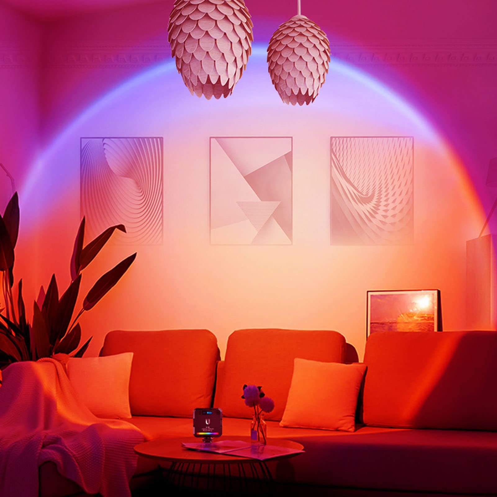 Amazon | LEDビデオライト、ミニLEDカメラライトRGBビデオライト多目的