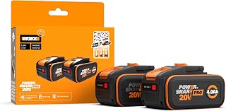 WORX WA3644.2 Original PowerShare Pro Akku 20V 2 STK. Set, Li-Ion, 4,0 Ah