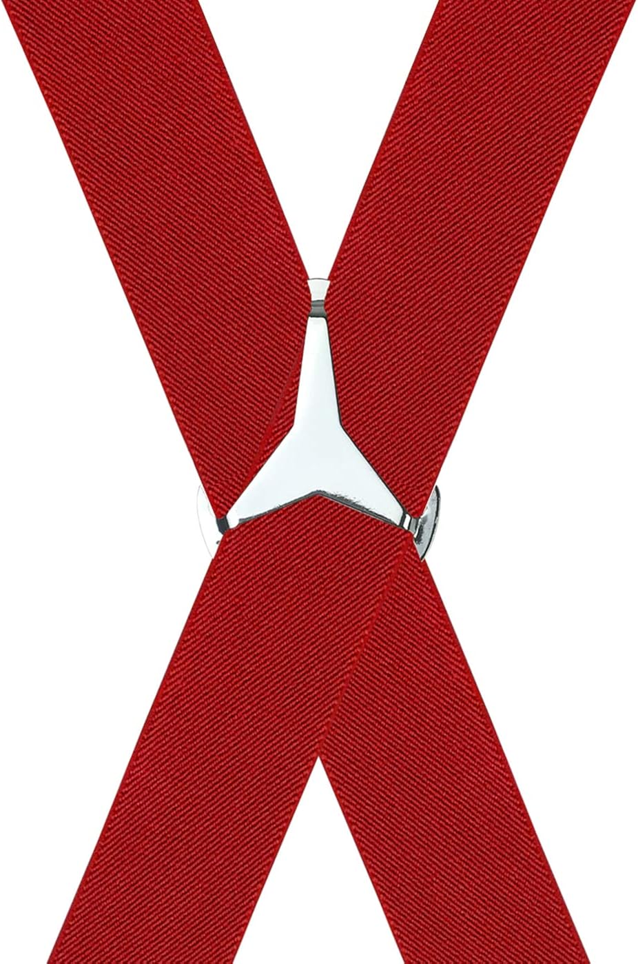 Men's X-Back 1.4 Inches Wide 4-Clips Adjustable Suspenders, White at  Men’s Clothing store