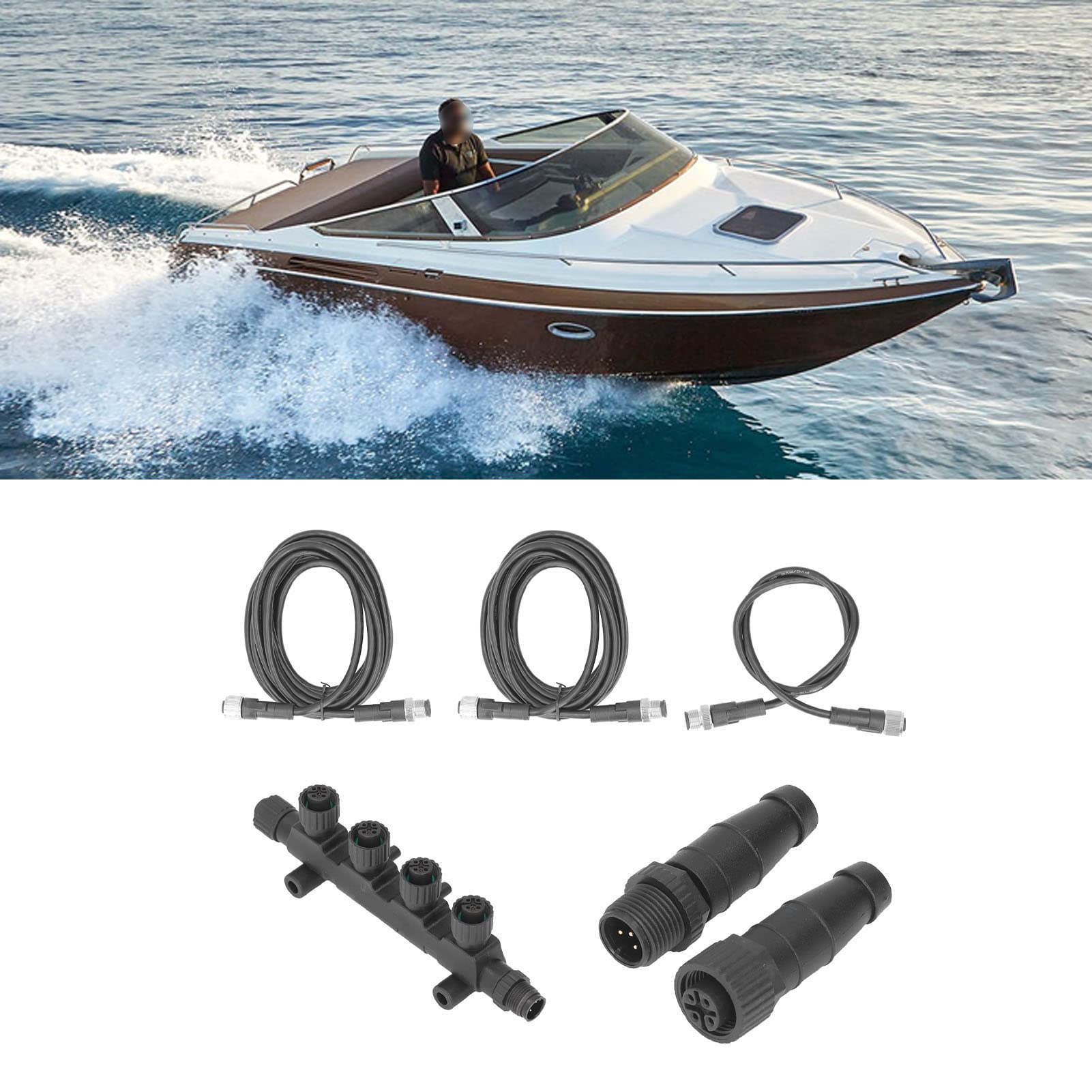 Marine NMEA 2000 Starter Kit Combinación de Terminador Duradero para la Terminación de la Red N2K para Entusiastas de la Navegación