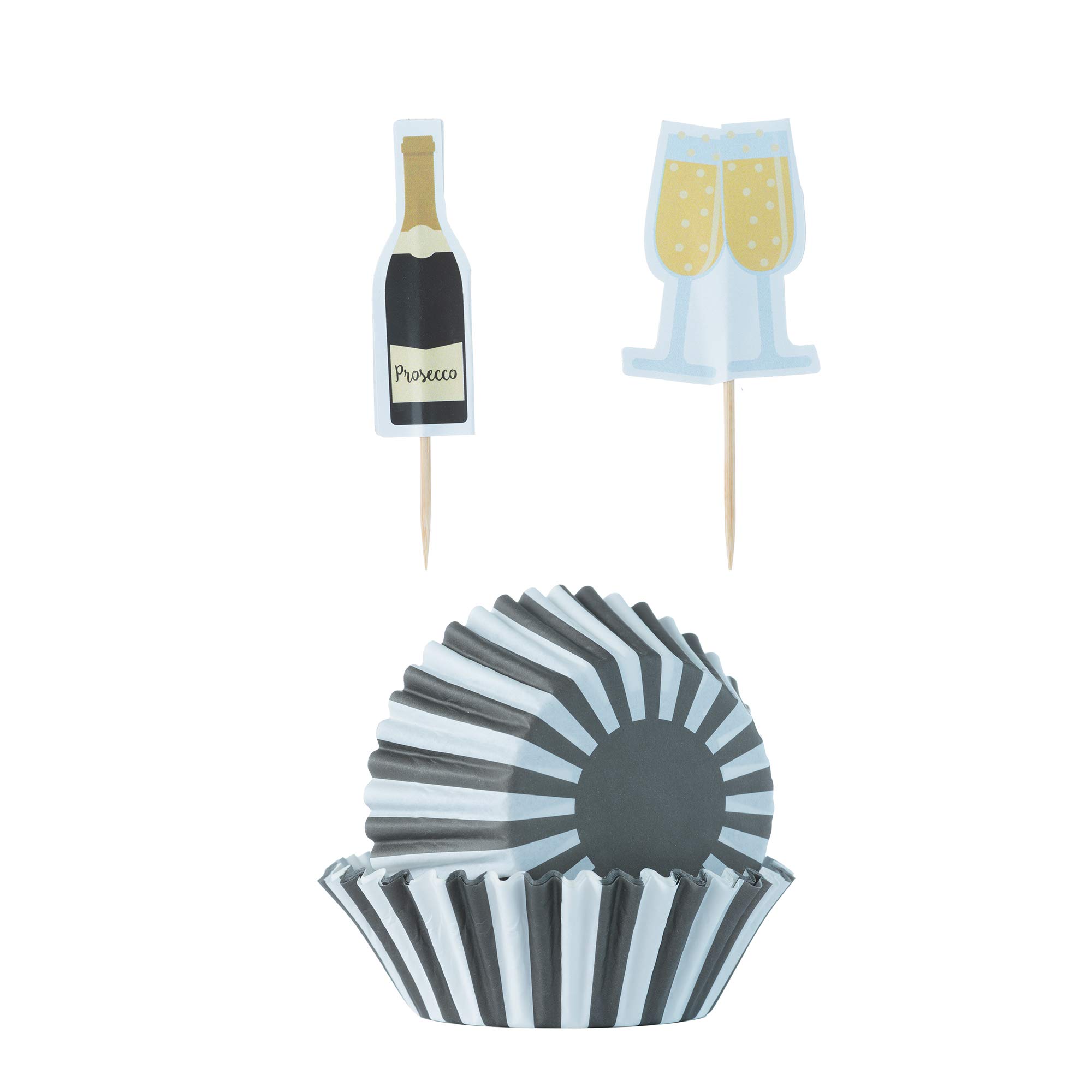 Mason Cash 48 Prosecco Cupcake Case and Toppers