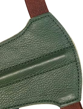 longbowmaker Archery Arm Guard Leather Armguard Archery Sport Protective with 2-Strap Buckles
