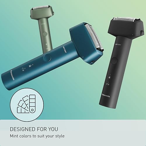 Miniatura 7 de Panasonic Maquinilla de afeitar eléctrica para hombres, afeitadora en seco y húmedo con sistema de corte de 3 cuchillas, mango ergonómico y carga