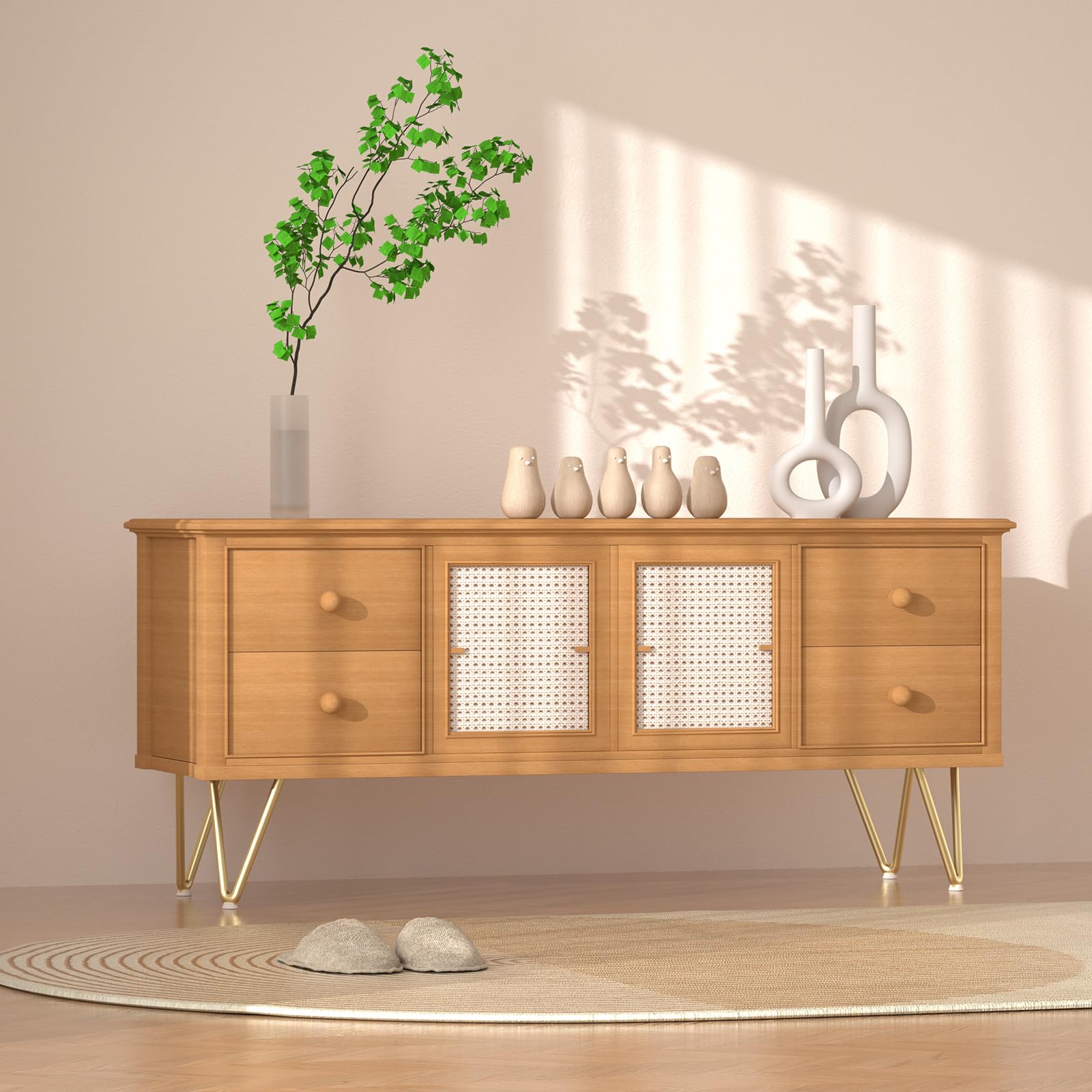 UKOSNA Hairpin Furniture Legs 16 Inch Set of 4, Mid-Century Style Metal Home DIY Heavy-Duty Replacement Feet for Table,Coffee Table,Nightstand,Desk,TV Cabinet, etc