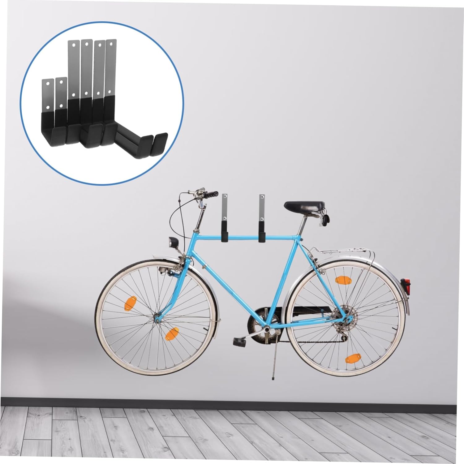 STOBOK 6Pcs Heavy Duty Wall Hooks Wall Mounted Storage Hooks for Garage for Hanging Ladders Bicycles Hoses Tools Slip Coated Construction for Use