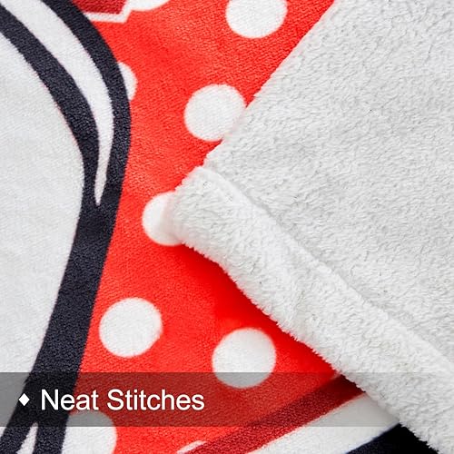 Miniatura 5 de Betty Boop Manta tamaño individual, impresión digital HD, suave para sofá, decoración de habitación de fiesta (60 x 80 pulgadas, beso de amor)