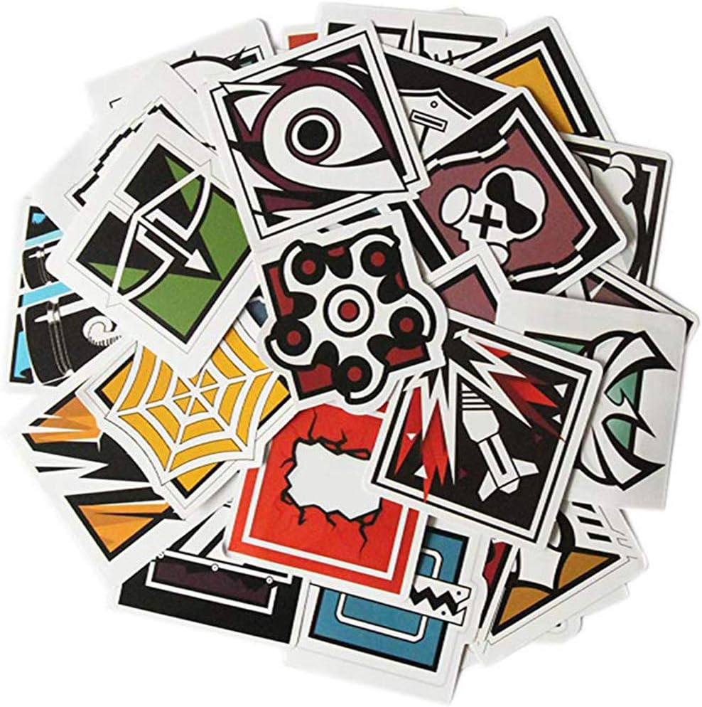 SYUSAMA 40Pcs Rainbow Six Siege R6 R6s Operators Icon Vinyl Stickers