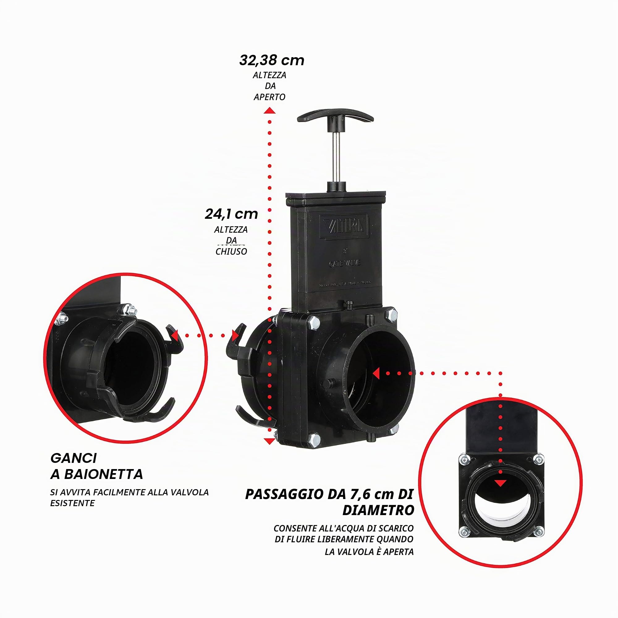 Valterra Twist-On T58 - Valvola di Scarico