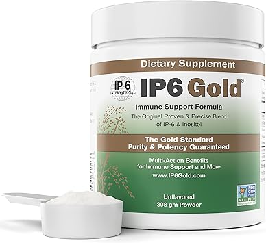 IP6 Gold Devicare Powder with Myo-Inositol - 308 g Unflavored - IP6 Supplement Inositol Hexaphosphate - Non-GMO - Vegan - Gluten Free - Antioxidant Formula - Made in USA