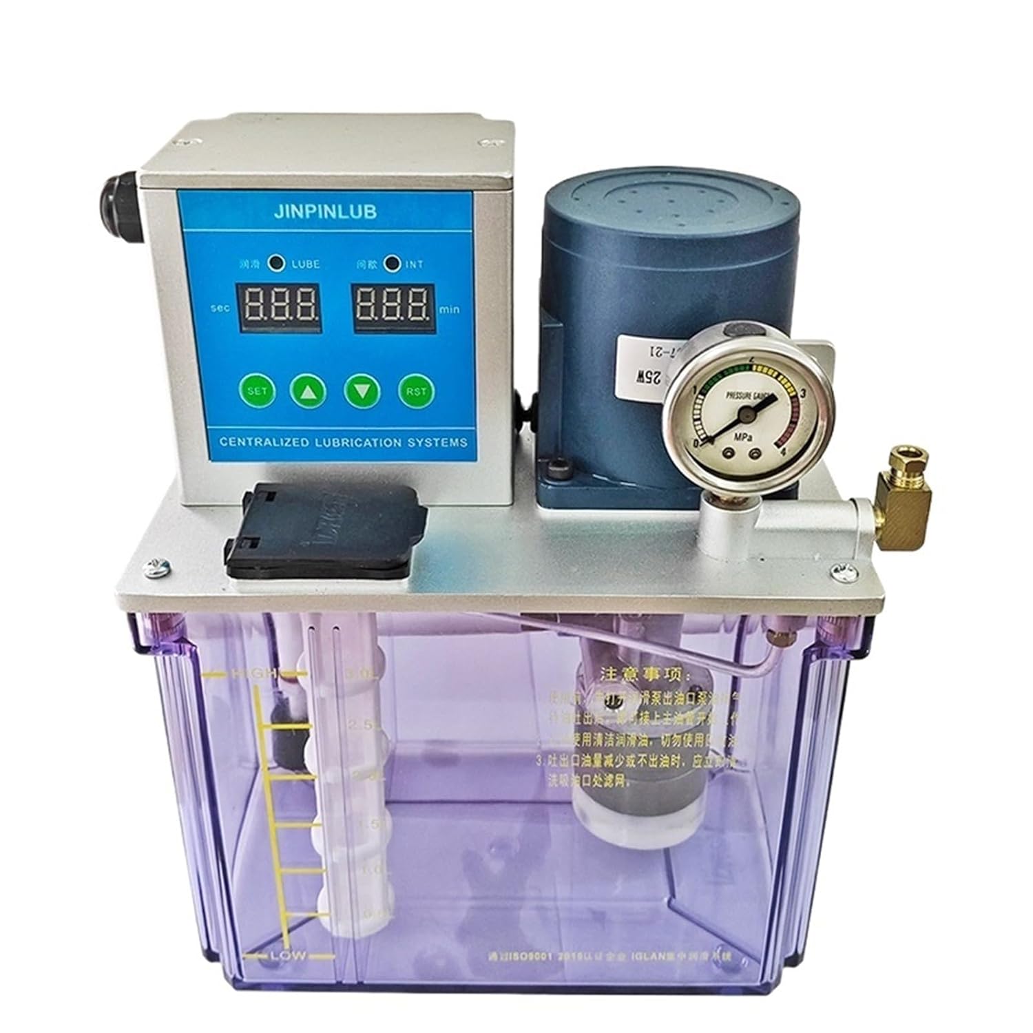 1pcs JMT3 3L Positive Displacement Electric Oil Lubrication Pump with Timer for volumetric Lubrication System(12VDC,Without prss. Switch)