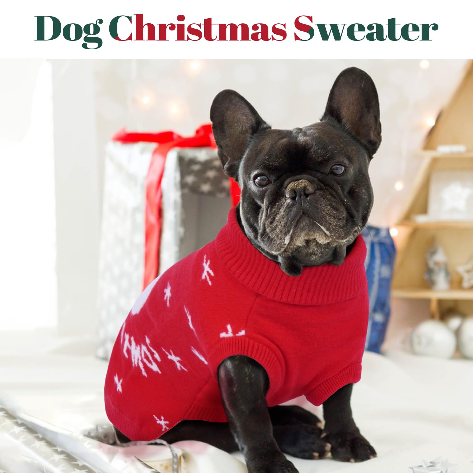 Jersey Navidad Perro Mediano - Sueter con Muñeco de Nieve, Cálido, sin Mangas, con Agujero para Arnés, Ropa para Bulldog Frances, Corgi Grande, Border Collie (Rojo XL)