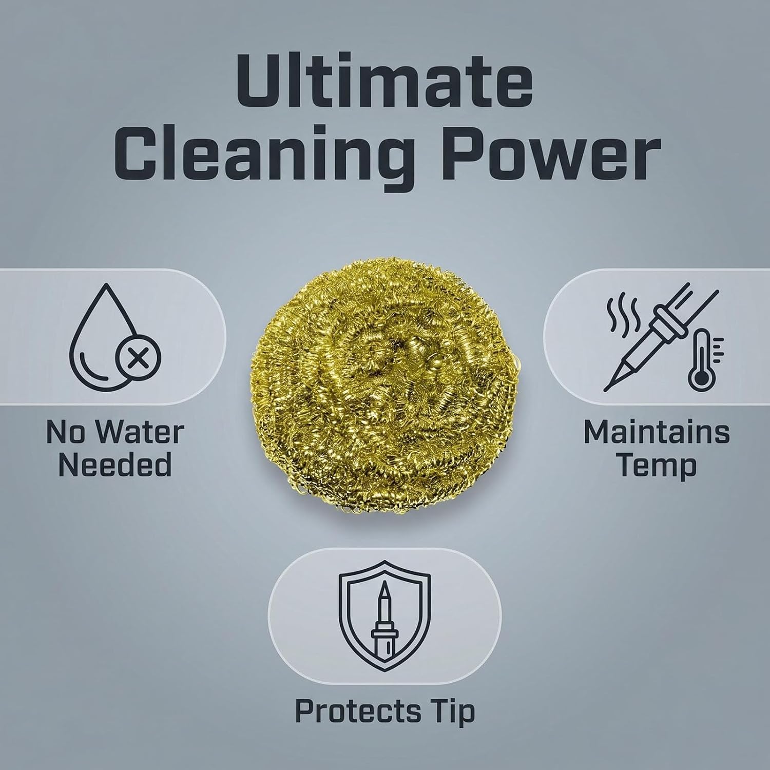 6 Pieces Soldering Tip Cleaner Solder Tip Cleaning Wire, Brass Soldering Iron Tip Cleaner Kit, Brass Ball Wire Type fleaning Soldering Iron Head Soldering Station Tip image 3