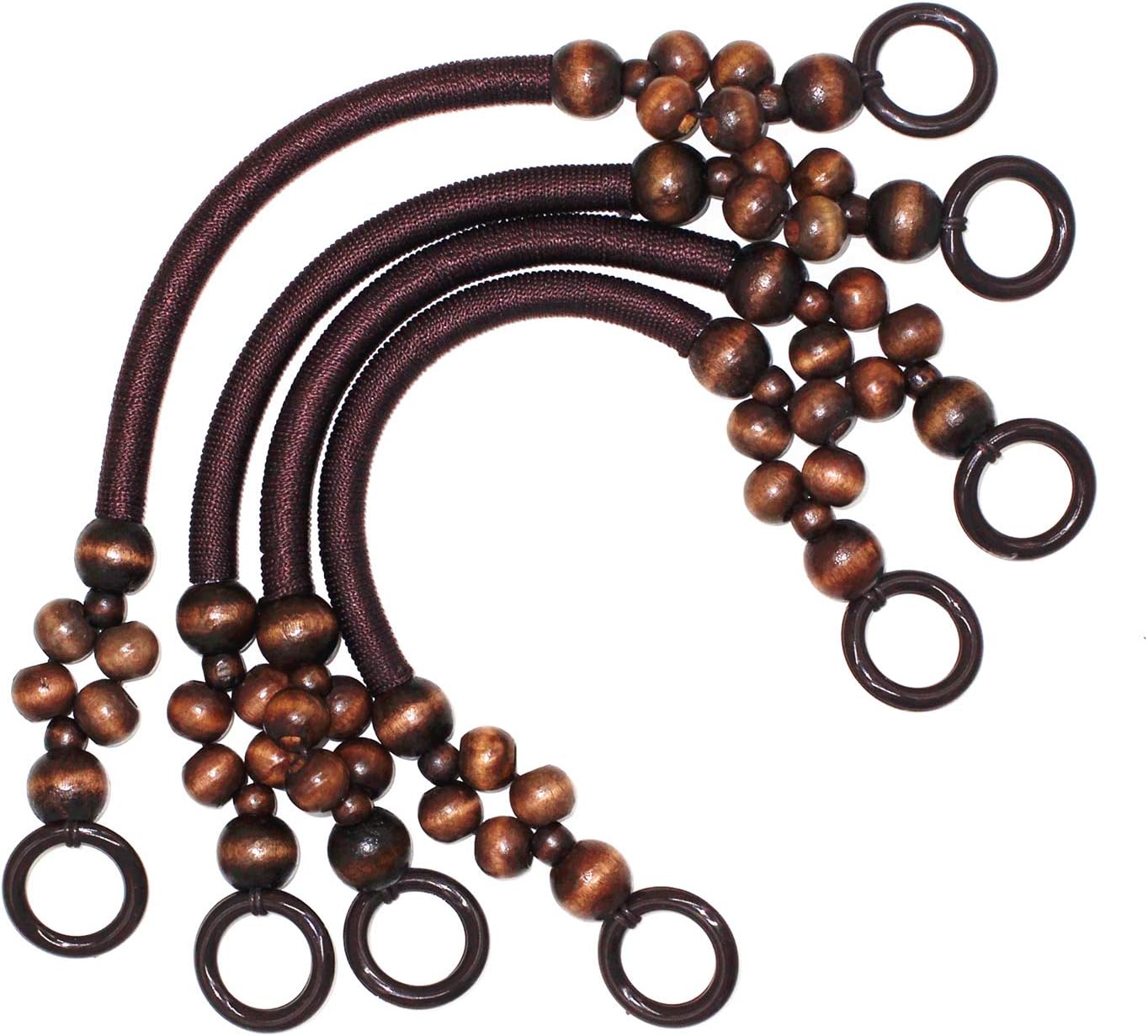 Model Worker 4PCS Wood Beaded Rope Bag Purse Straps Handles | 4PCS, Wood, Beaded, Rope, Straps, Handles