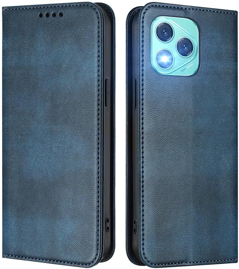 Case for Honor 400 Lite Case [Magnetic Closure] PU Folio Leather Wallet Phone Case Protective Cover with Card Slot and Stand Function. Blue