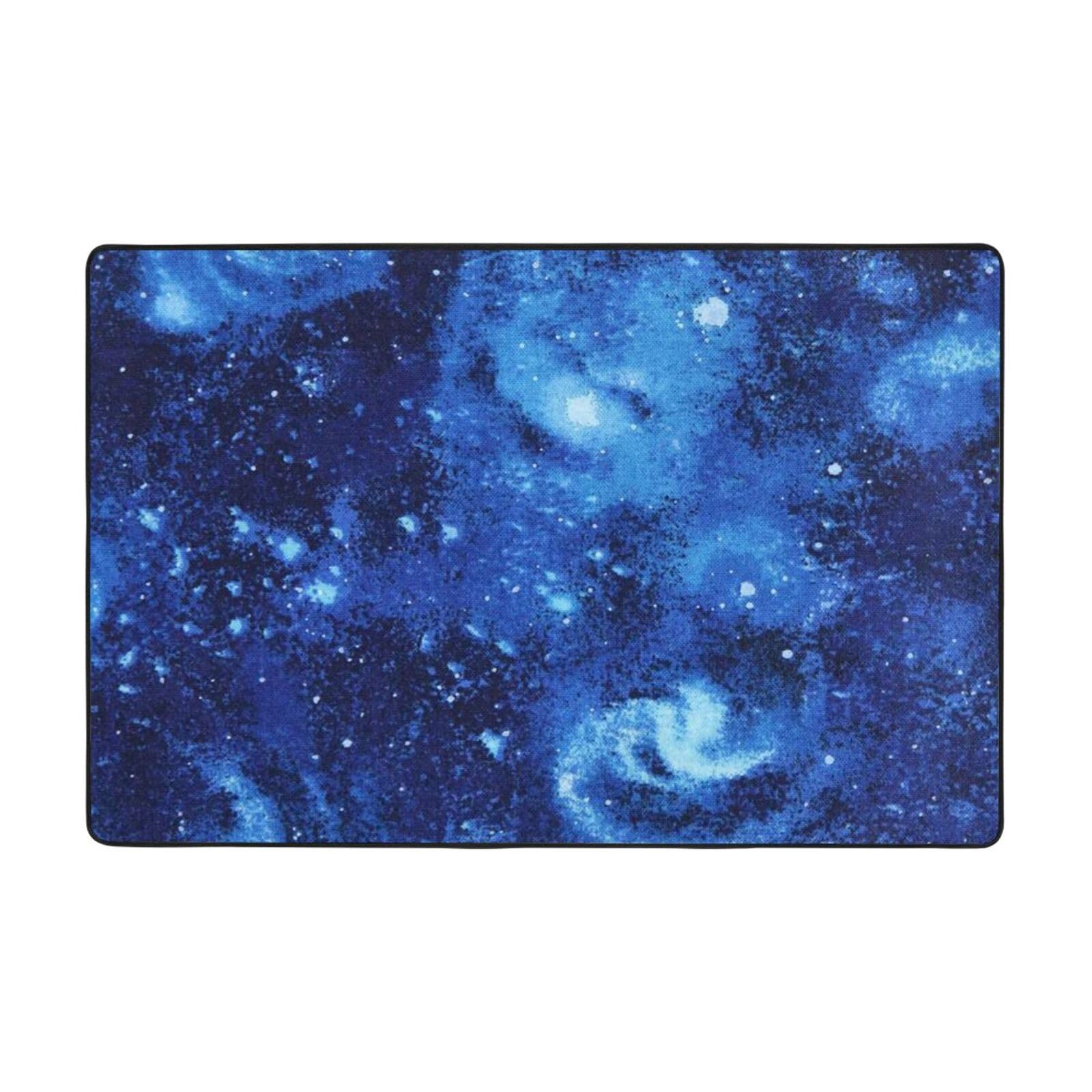 Tapis en flanelle Blue Universe haut de gamme pour salon et chambre